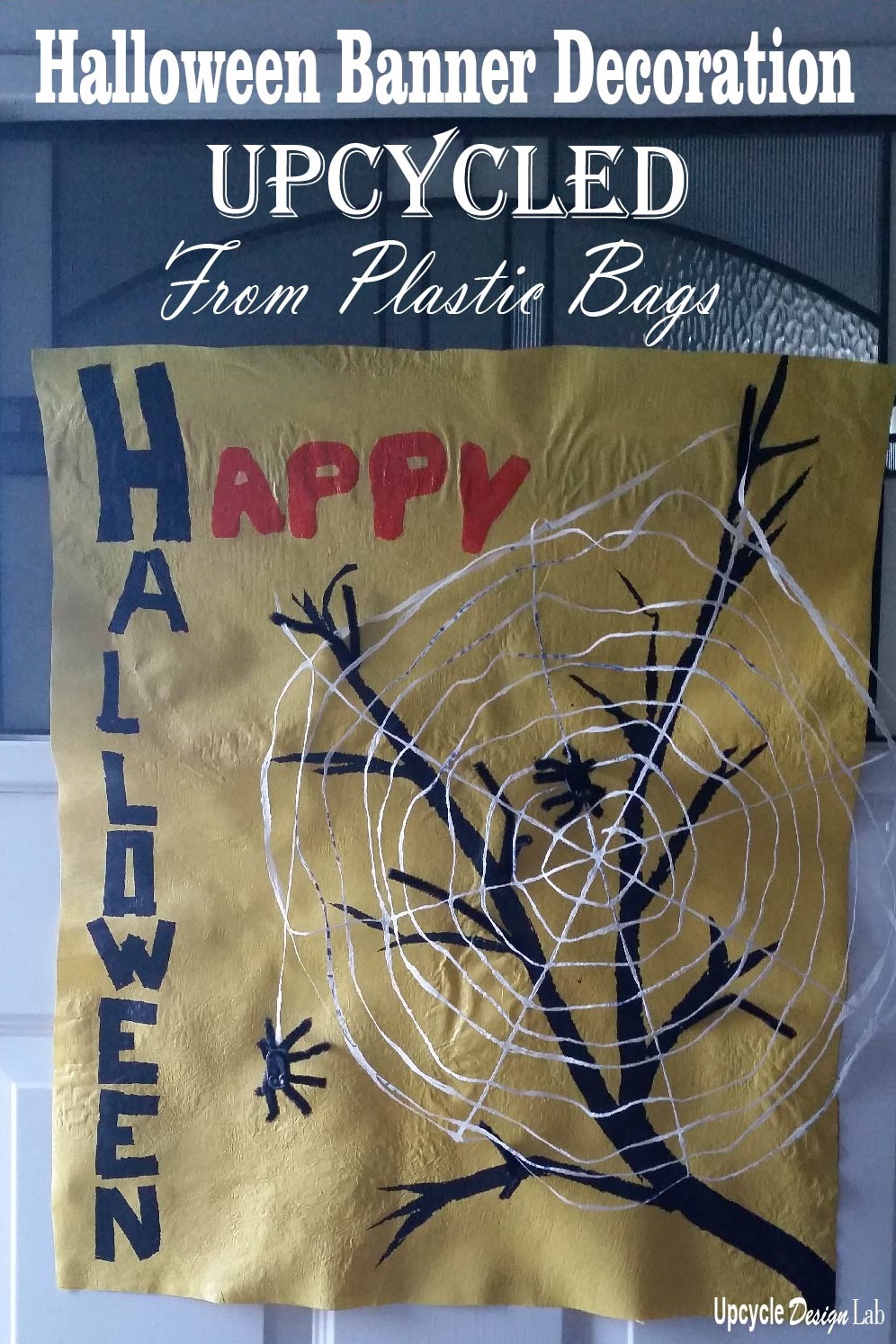 How to make an upcycled Halloween Banner