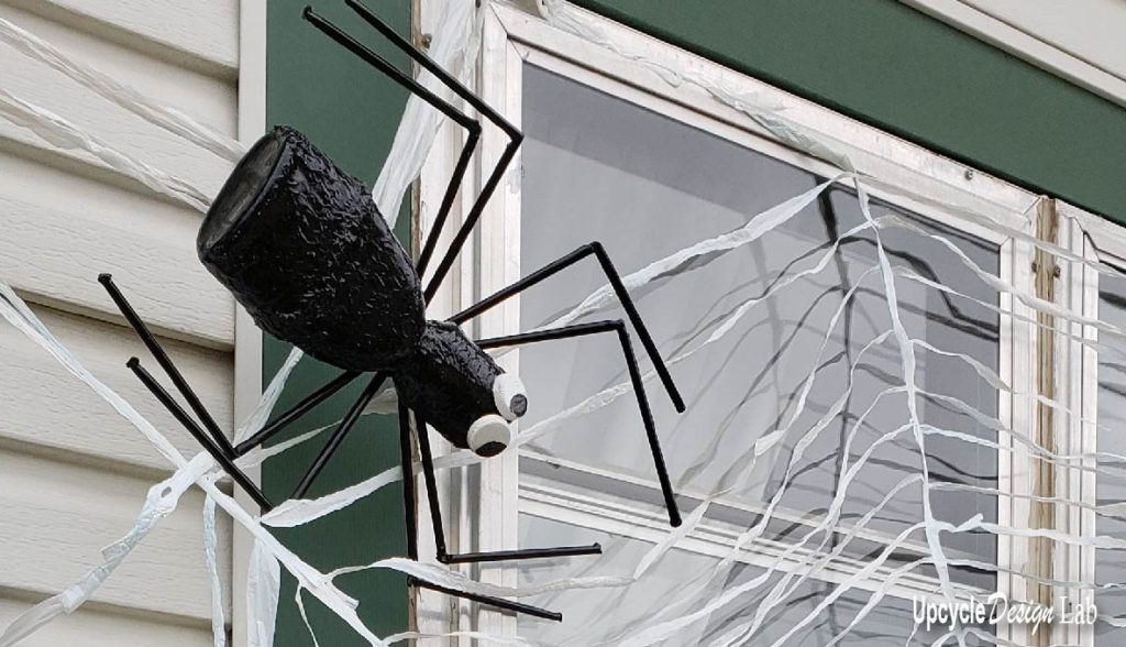 Plastic Bottle Spider Halloween Decoration